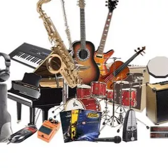 Musical instruments and decorative stone instruments in Tehran