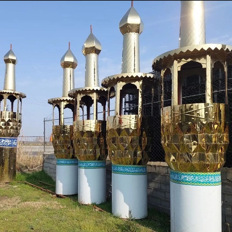 گنبد و گلدسته سازی صاحب الزمان، اجرا و ساخت گنبد فلزی گلدسته و شبستان در بابل
